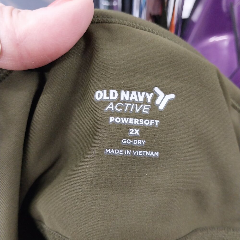 3398 Size 2 XL Old Navy Active Go-Dry One Piece in Olive Green NWOT - Picture 5 of 7